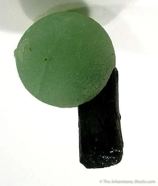 Prehnite on Epidote (Floater!) image