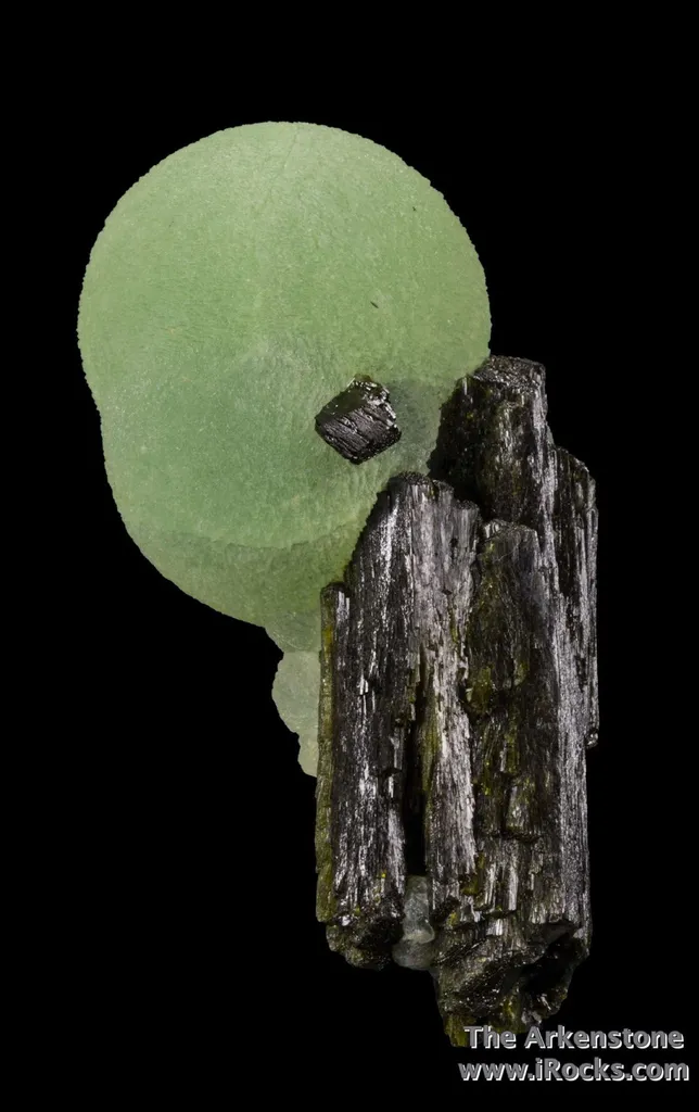 Prehnite on Epidote "Lollipop" - image 4