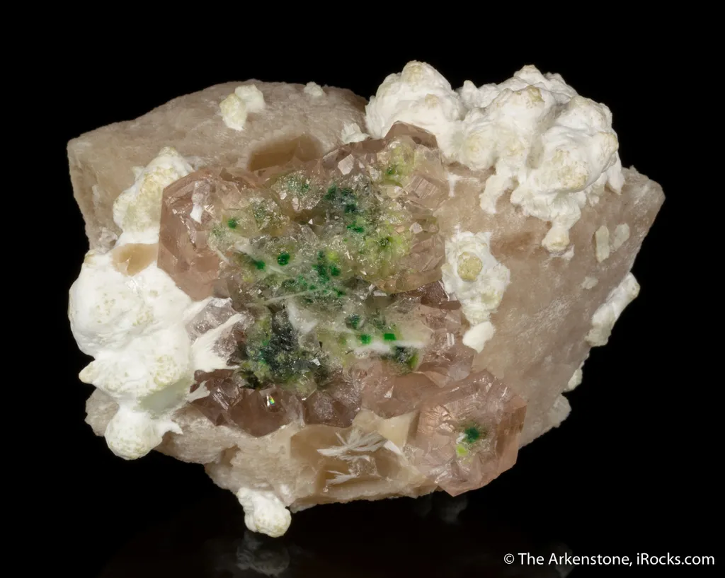 Prehnite on Grossular Garnet - image 4