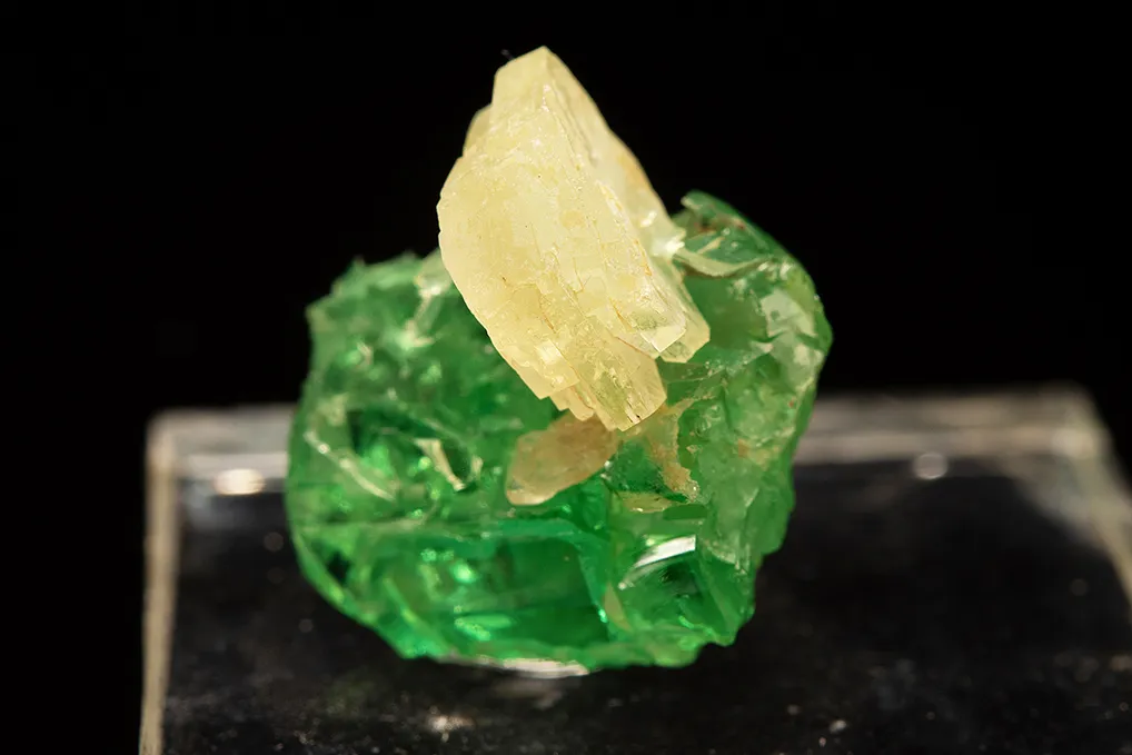 Prehnite on Grossular var. Tsavorite - image 4