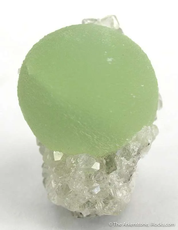 Prehnite on Quartz image
