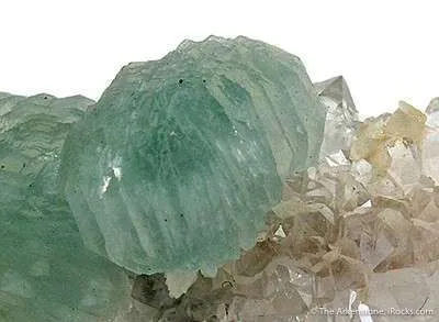 Prehnite on Quartz - image 2