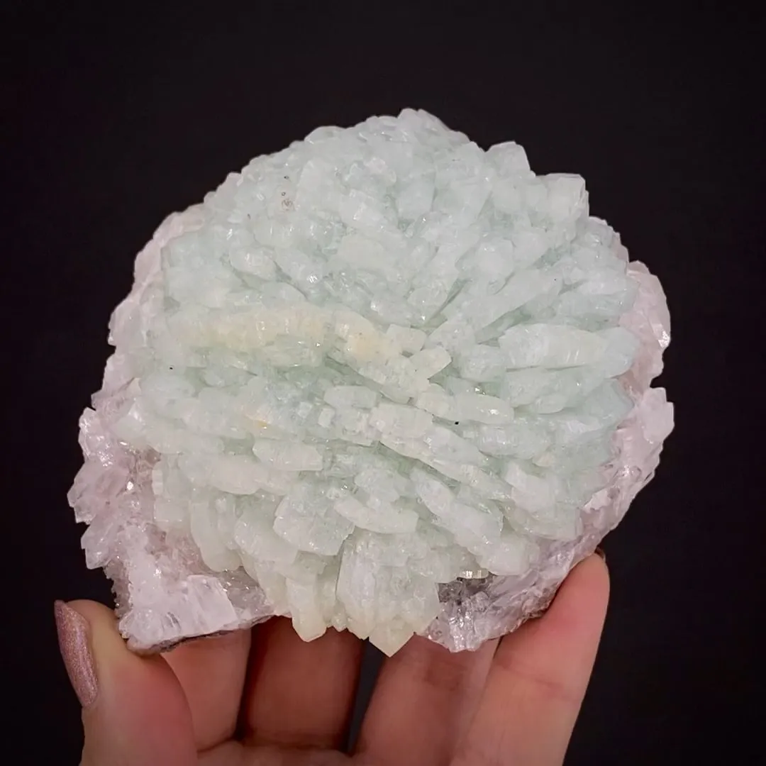 Prehnite on Quartz - image 2