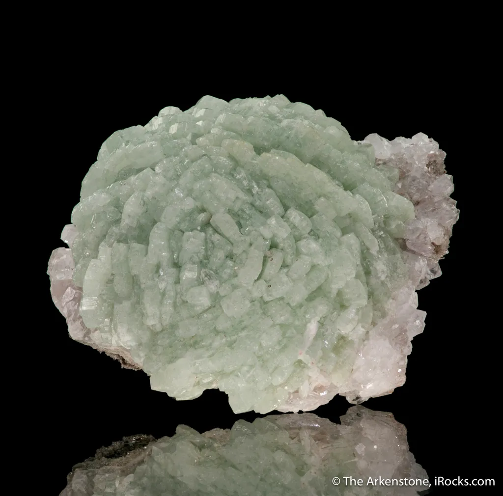 Prehnite on Quartz - image 4
