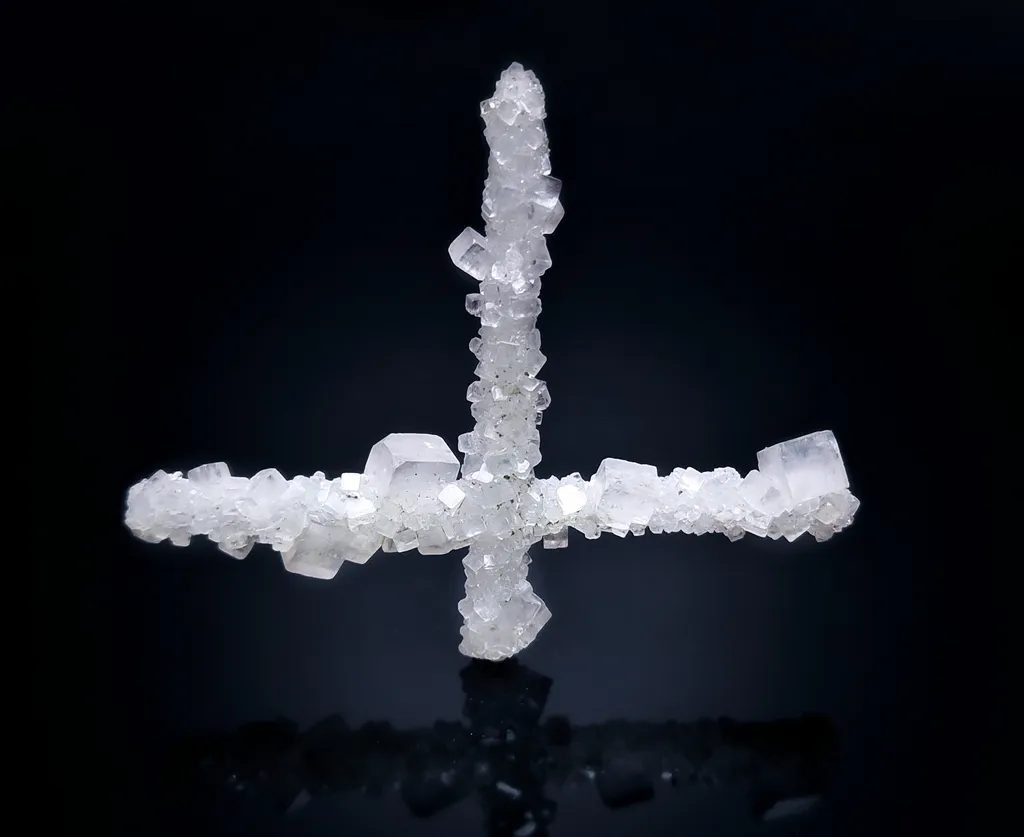 Prehnite pseudomorphs after Laumontite with Apophyllite image