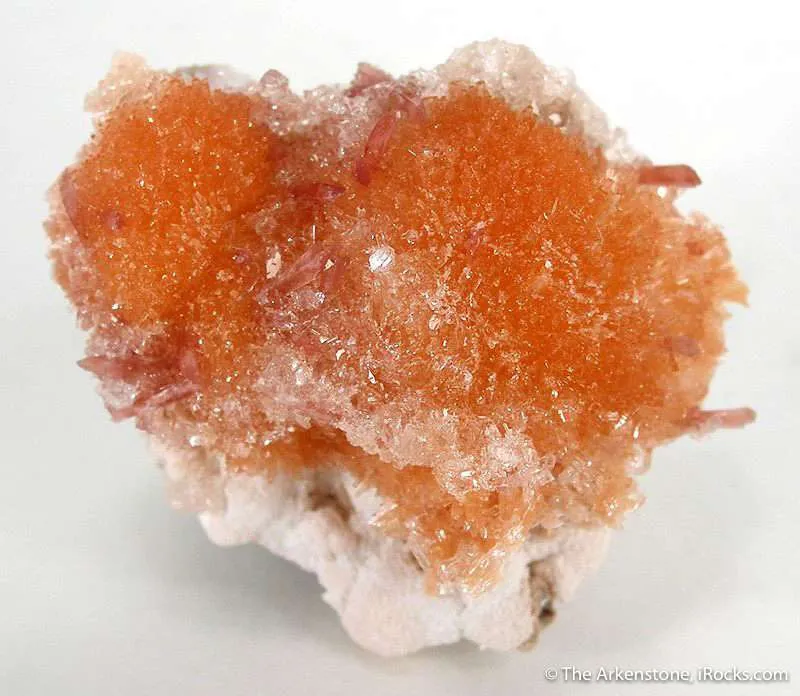 Prehnite (Rare Orange Color) With Inesite image