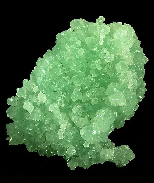 Prehnite, Thaumasite, Actinolite (Var: Byssolite) image