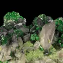 Prehnite (var. Manganoan) with Grossular Garnet - image 5