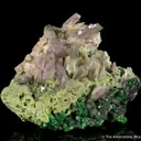 Prehnite (var. Manganoan) with Grossular Garnet - image 6