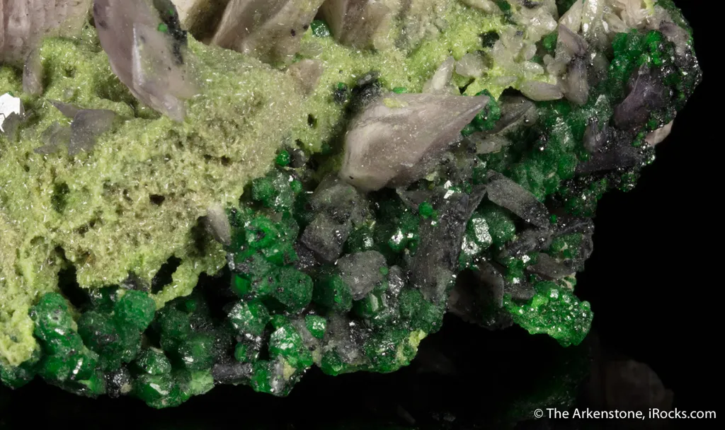 Prehnite (var. Manganoan) with Grossular Garnet - image 7