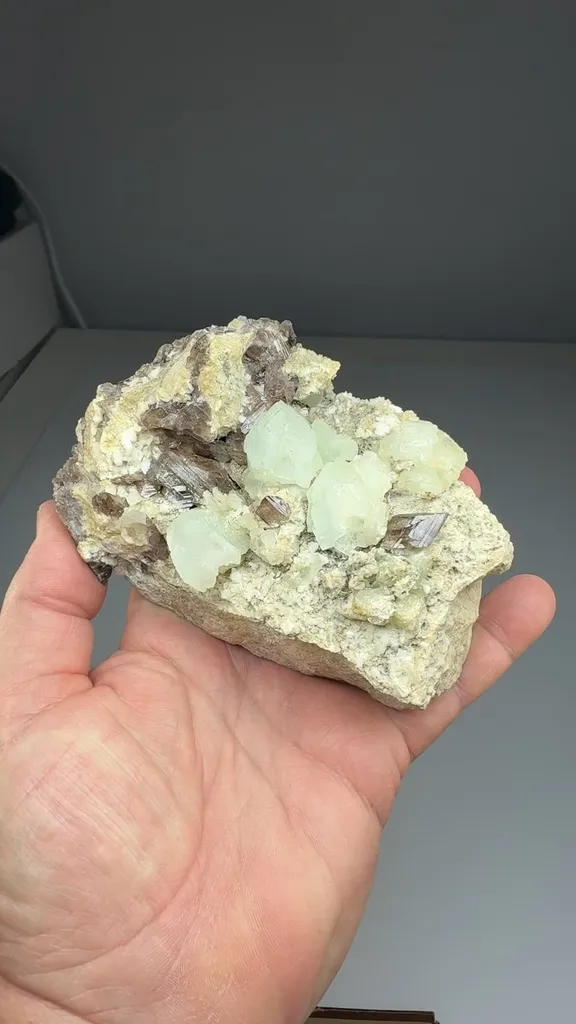 Prehnite with Axinite-Fe - image 2