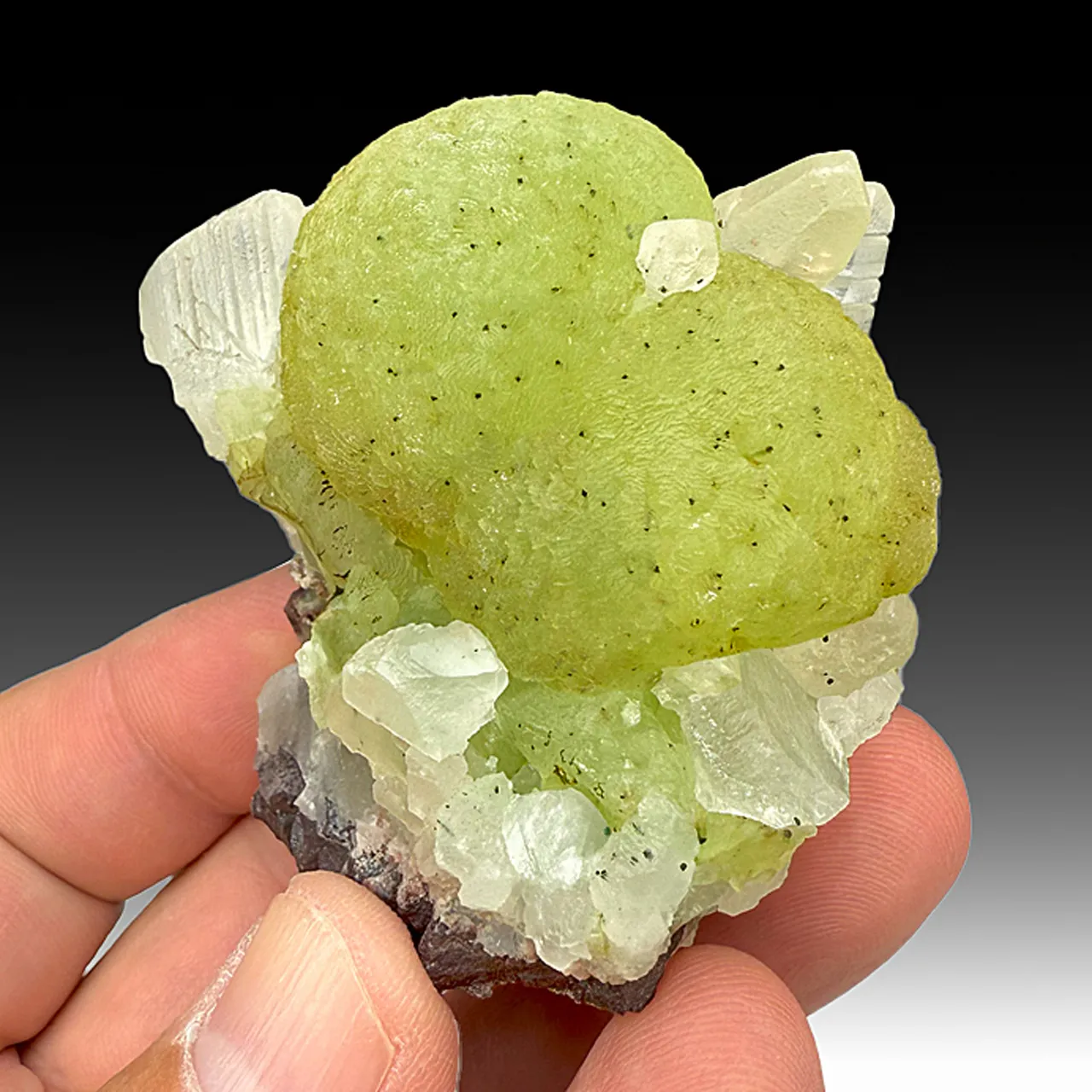 Prehnite with Calcite, Copper (1334) - image 1