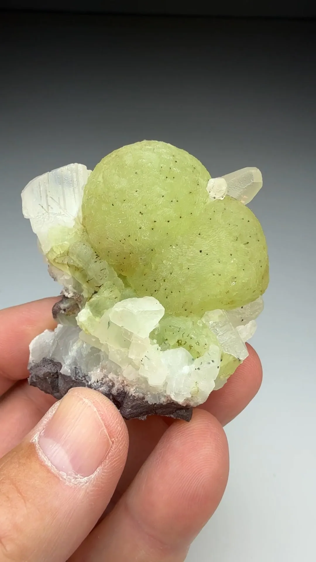 Prehnite with Calcite, Copper (1334) - image 2