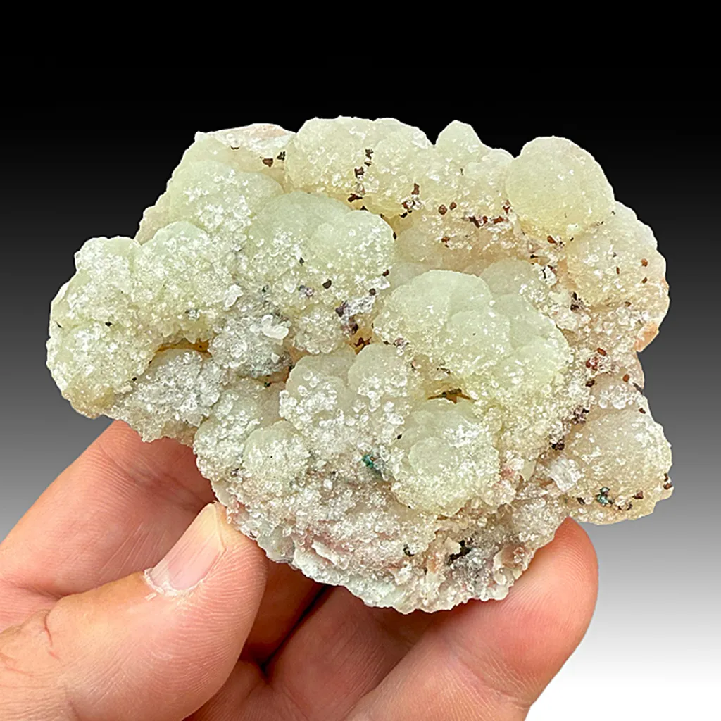 Prehnite with Copper, Calcite, Quartz (1697) image