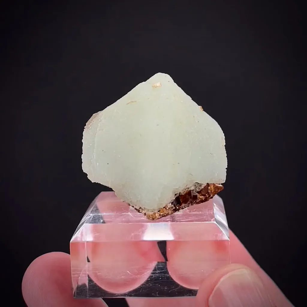 Prehnite with Garnet image