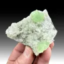 Prehnite with Heulandite, Calcite, Quartz - image 1