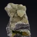 Prehnite with Malachite and NATIVE Copper - image 1