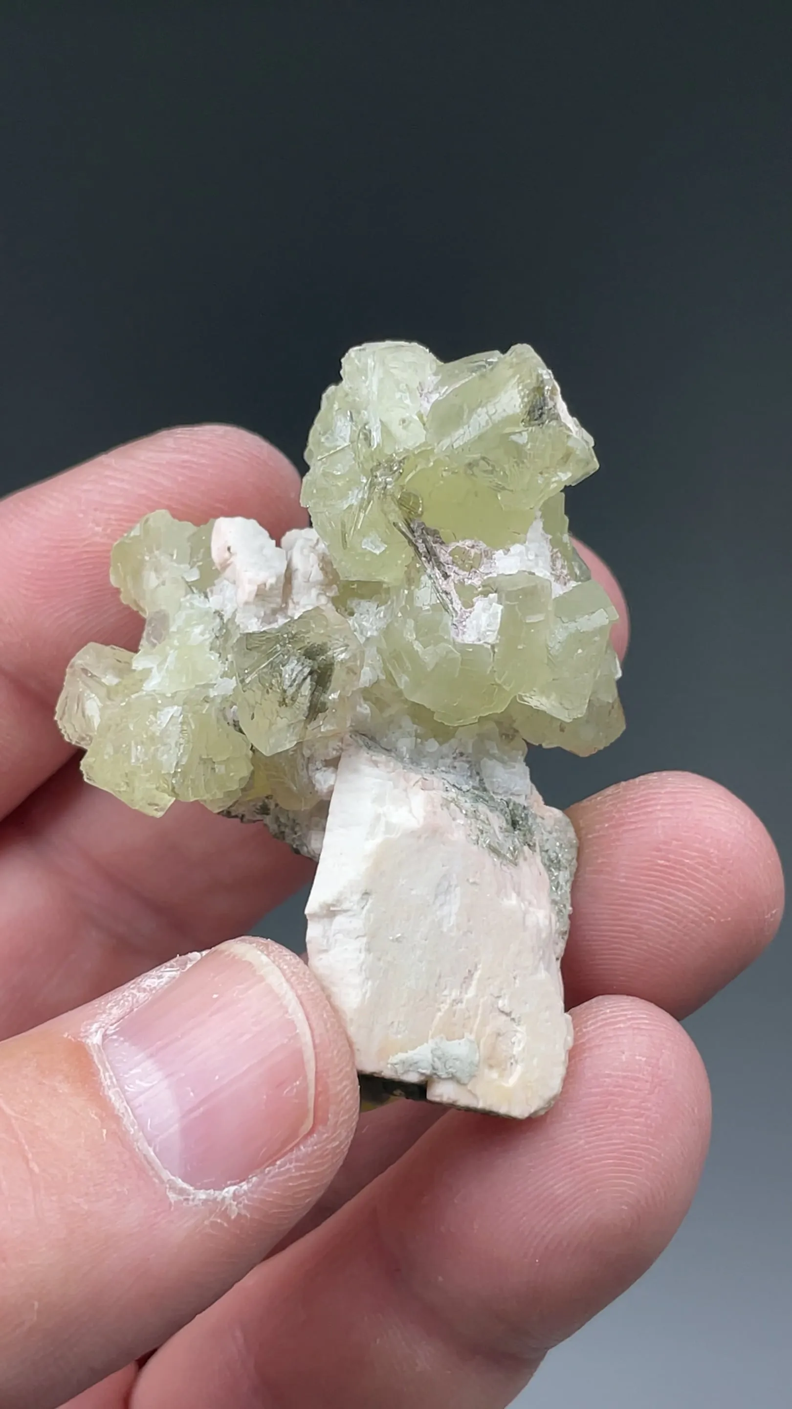 Prehnite with Orthoclase - image 2