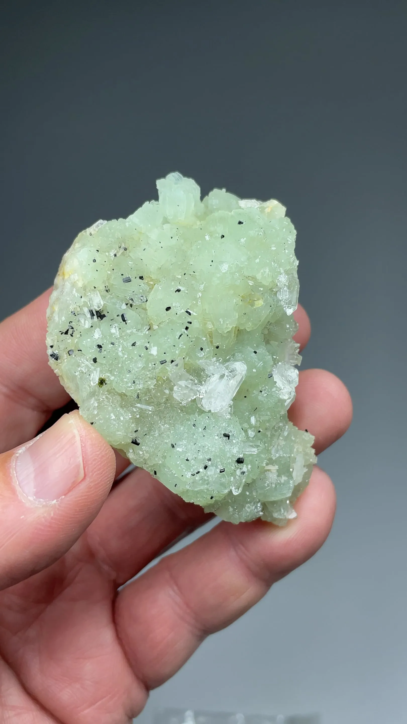 Prehnite with Quartz, Babingtonite - image 2