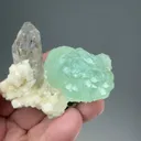 Prehnite with Quartz, Microcline, Calcite - image 2