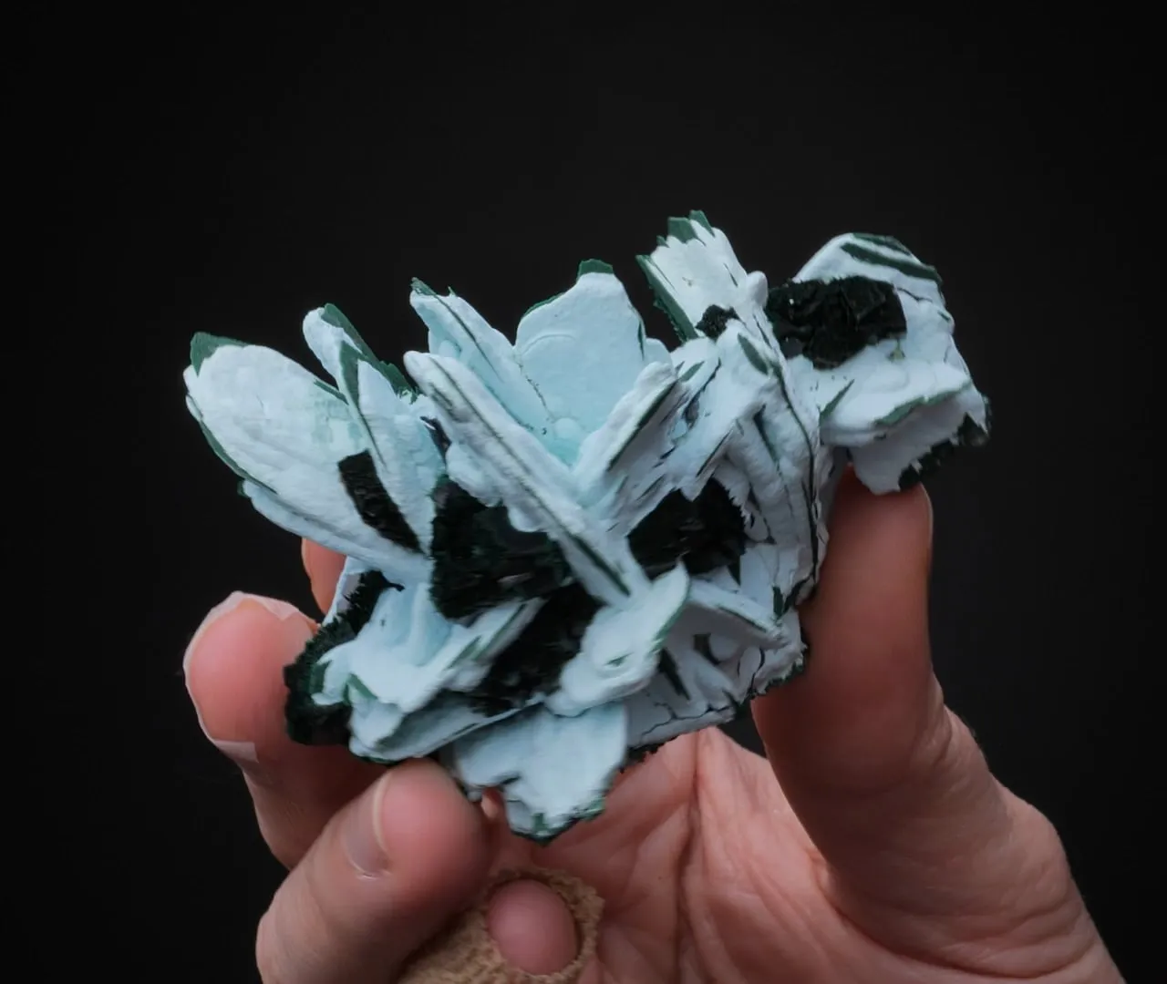 Primary Malachite on Chrysocolla on Malachite - image 2