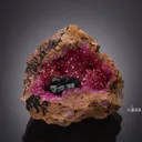 Primary Malachite on Cobaltoan Calcite - image 1