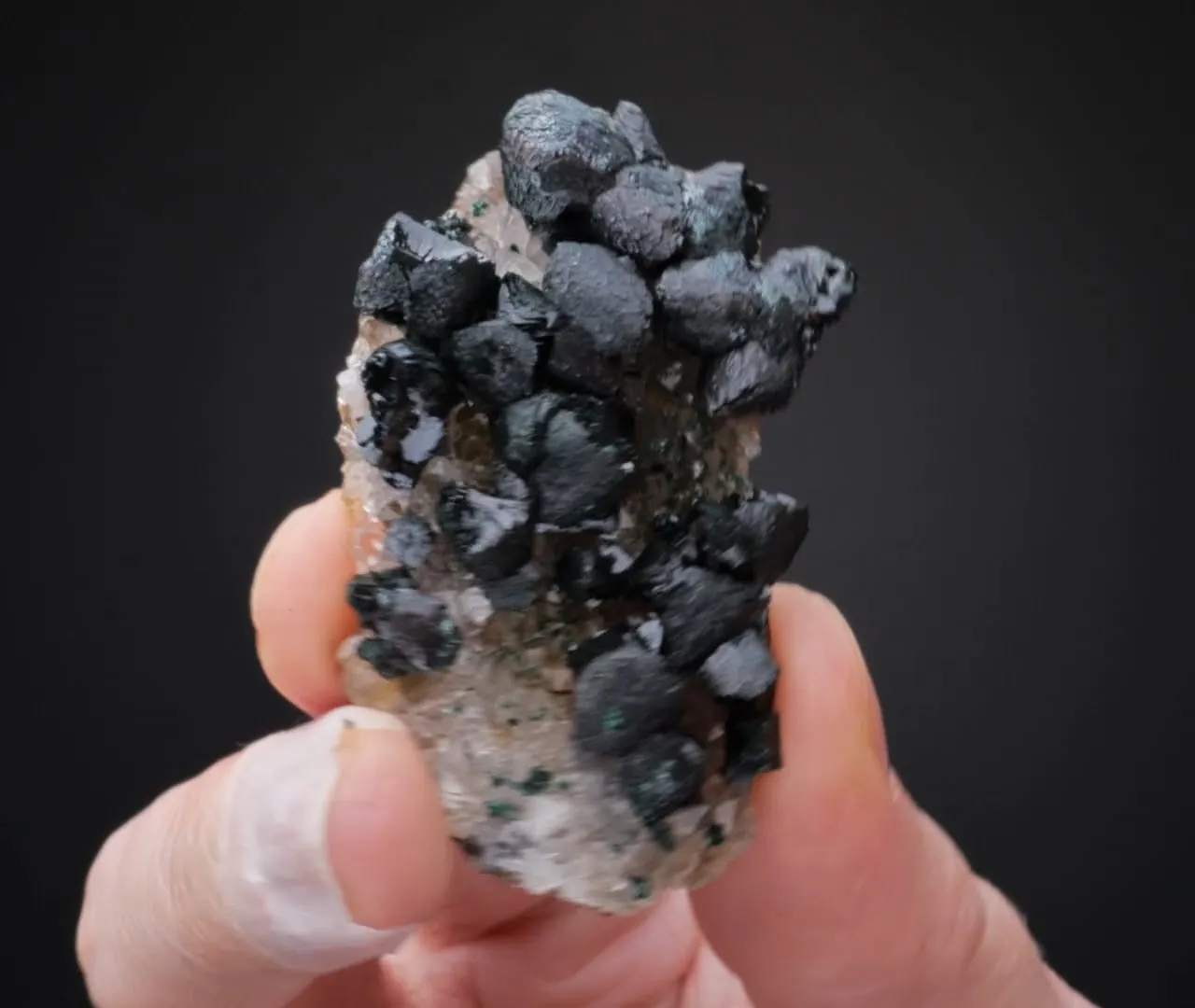 Primary Malachite on Quartz - image 2