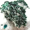Primary Malachite, Plancheite on Quartz on Dioptase - image 3