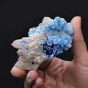 PROSOPITE with Creedite Azurite on Quartz - image 2