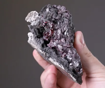 Proustite and Sternbergite on NATIVE Arsenic