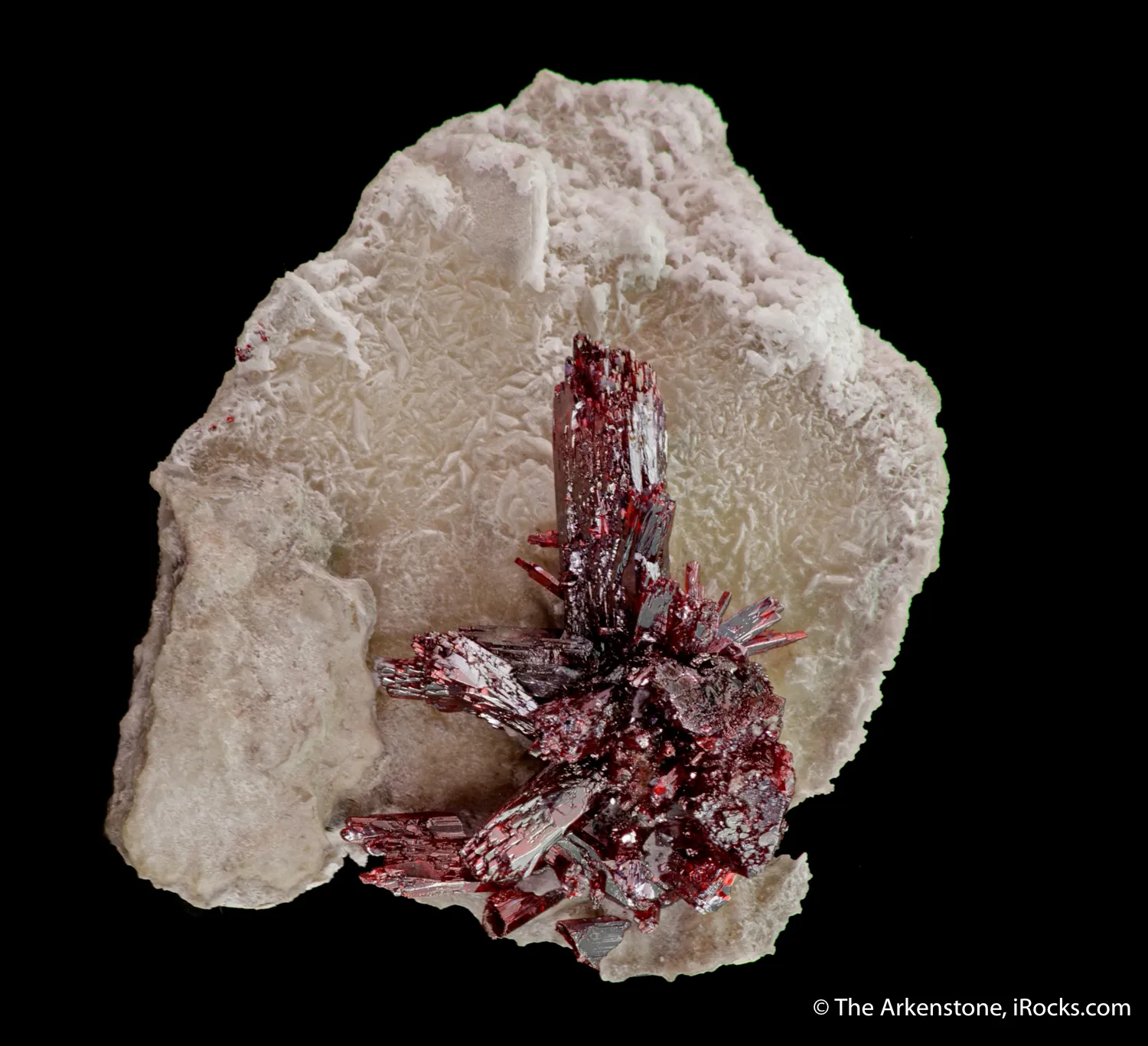 Proustite on Calcite - image 1