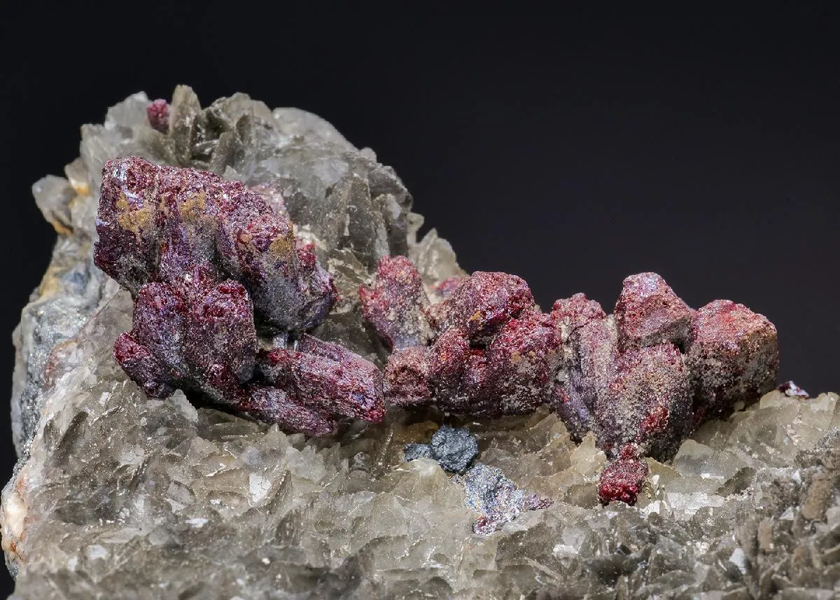 Proustite on Calcite - image 1