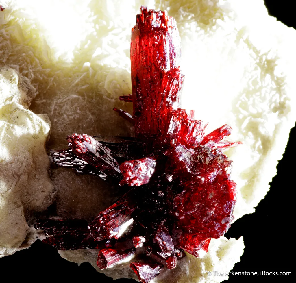 Proustite on Calcite - image 2