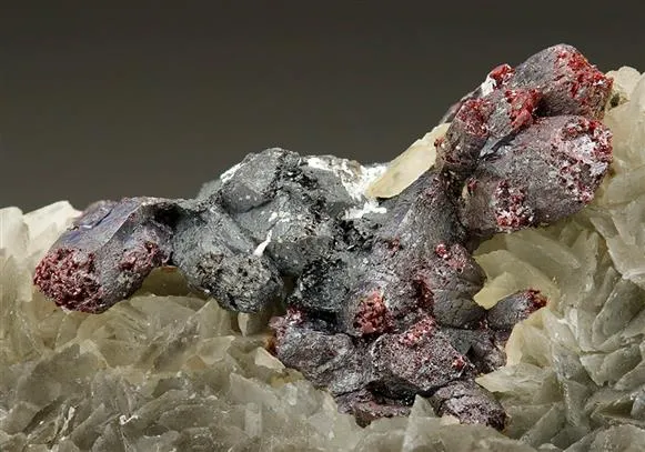 Proustite on Calcite image