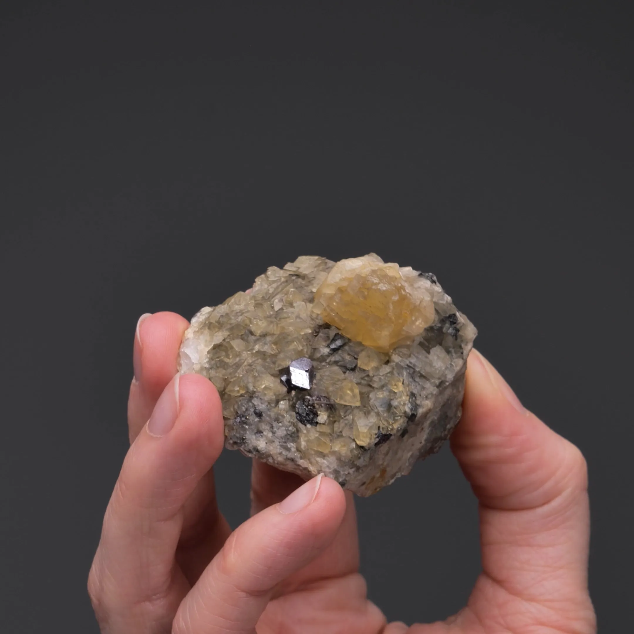 Proustite on Calcite - image 2