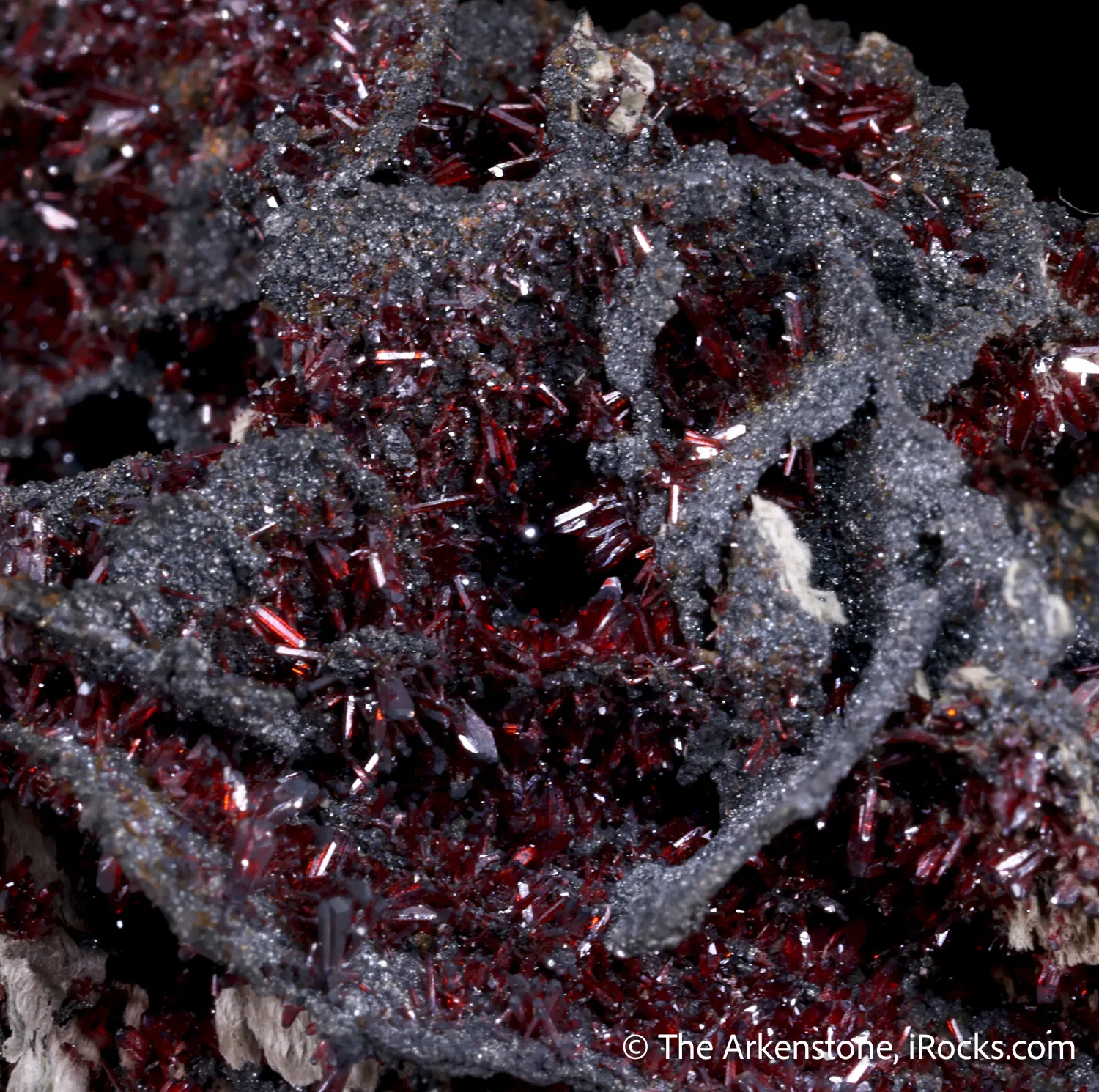 Proustite with Acanthite and Xanthoconite - image 4