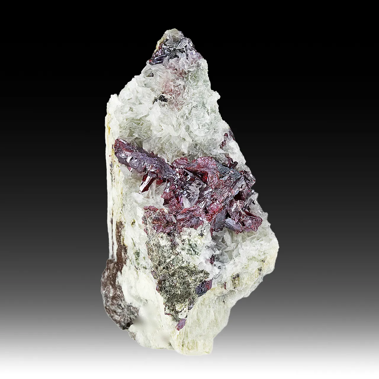 Proustite with Calcite - image 1