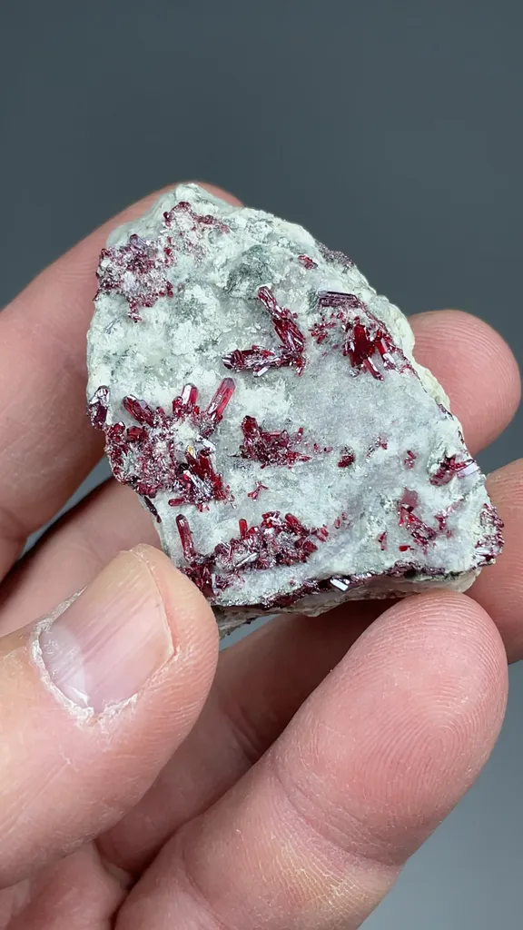 Proustite with Calcite - image 3