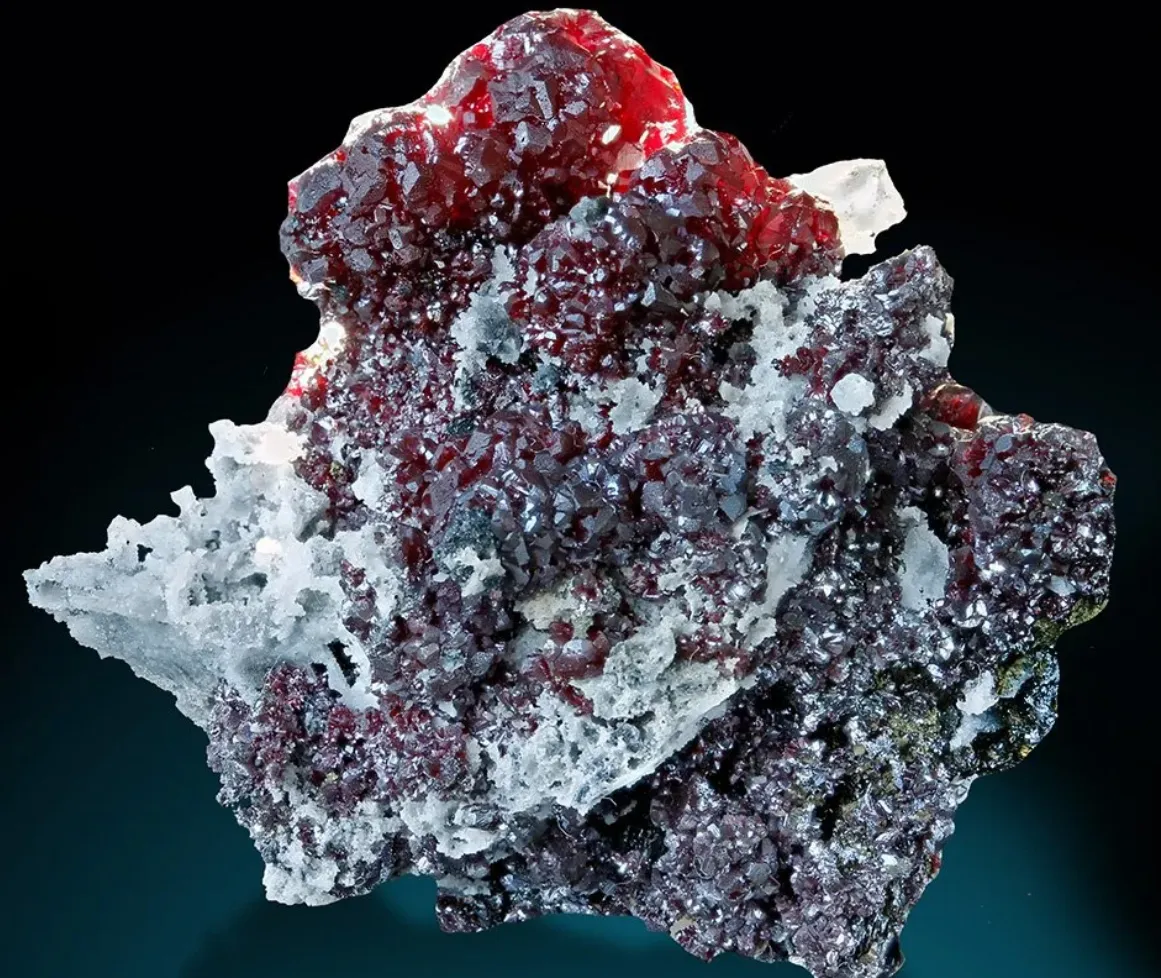 Proustite with calcite - image 1