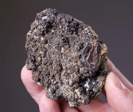 Proustite with Pyrite