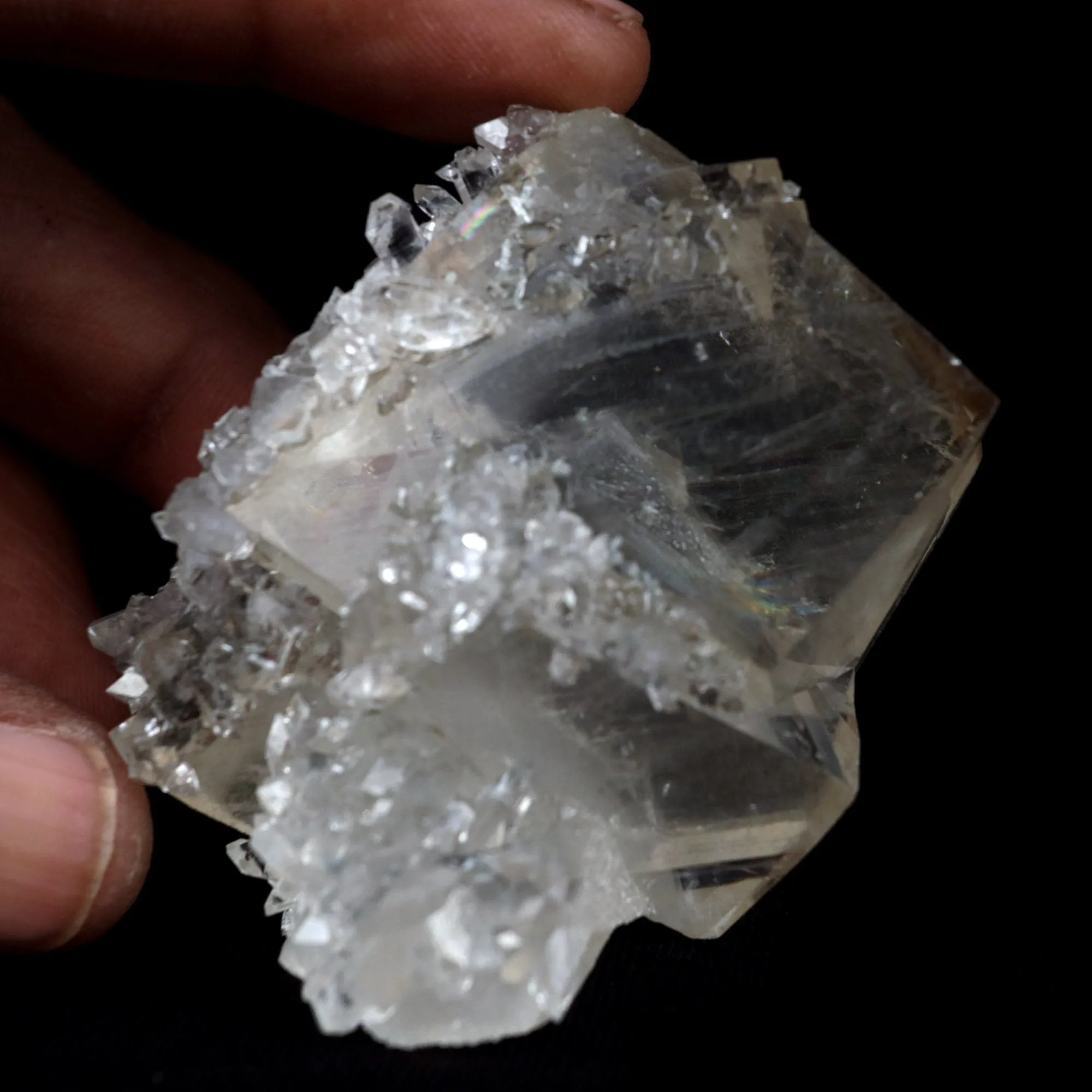 Pseudo Calcite with Apophyllite Natural Mineral Specimen - image 4