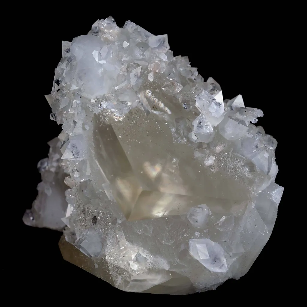 Pseudo Calcite with Apophyllite Natural Mineral Specimen image