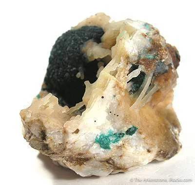 Pseudomalachite on Chalcedony - image 2