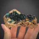 Pseudomalachite (TL) with Baryte and Chalcedony - image 1