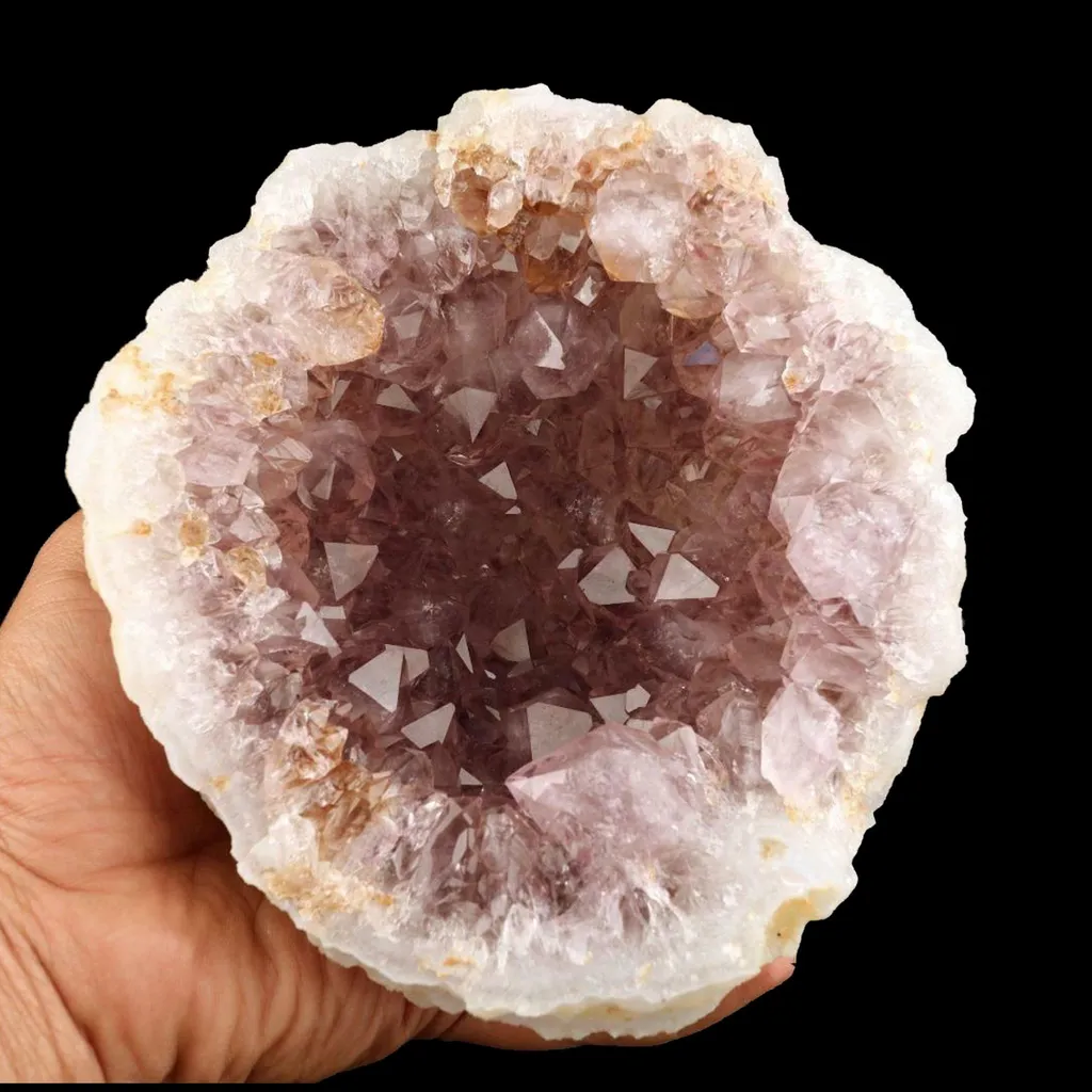 Purple Amethyst Pointed Crystals Geode Formation image
