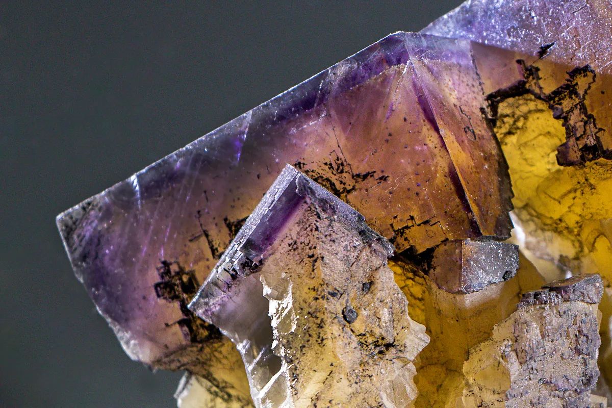 Purple and Gold Fluorite - image 2