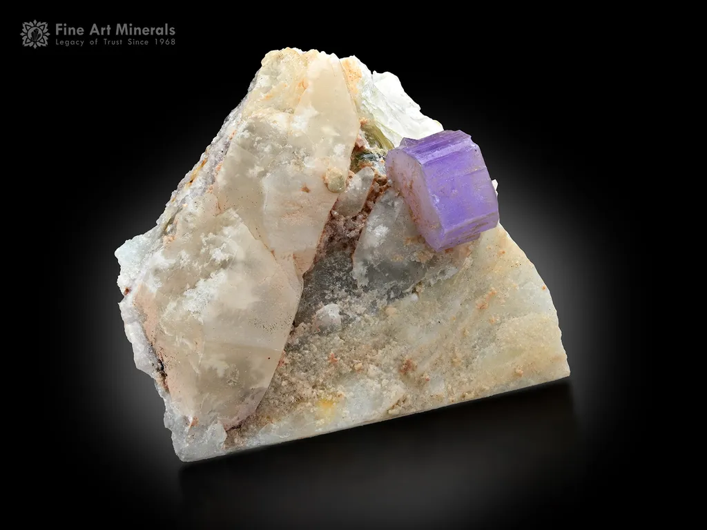 Purple Apatite on Matrix image