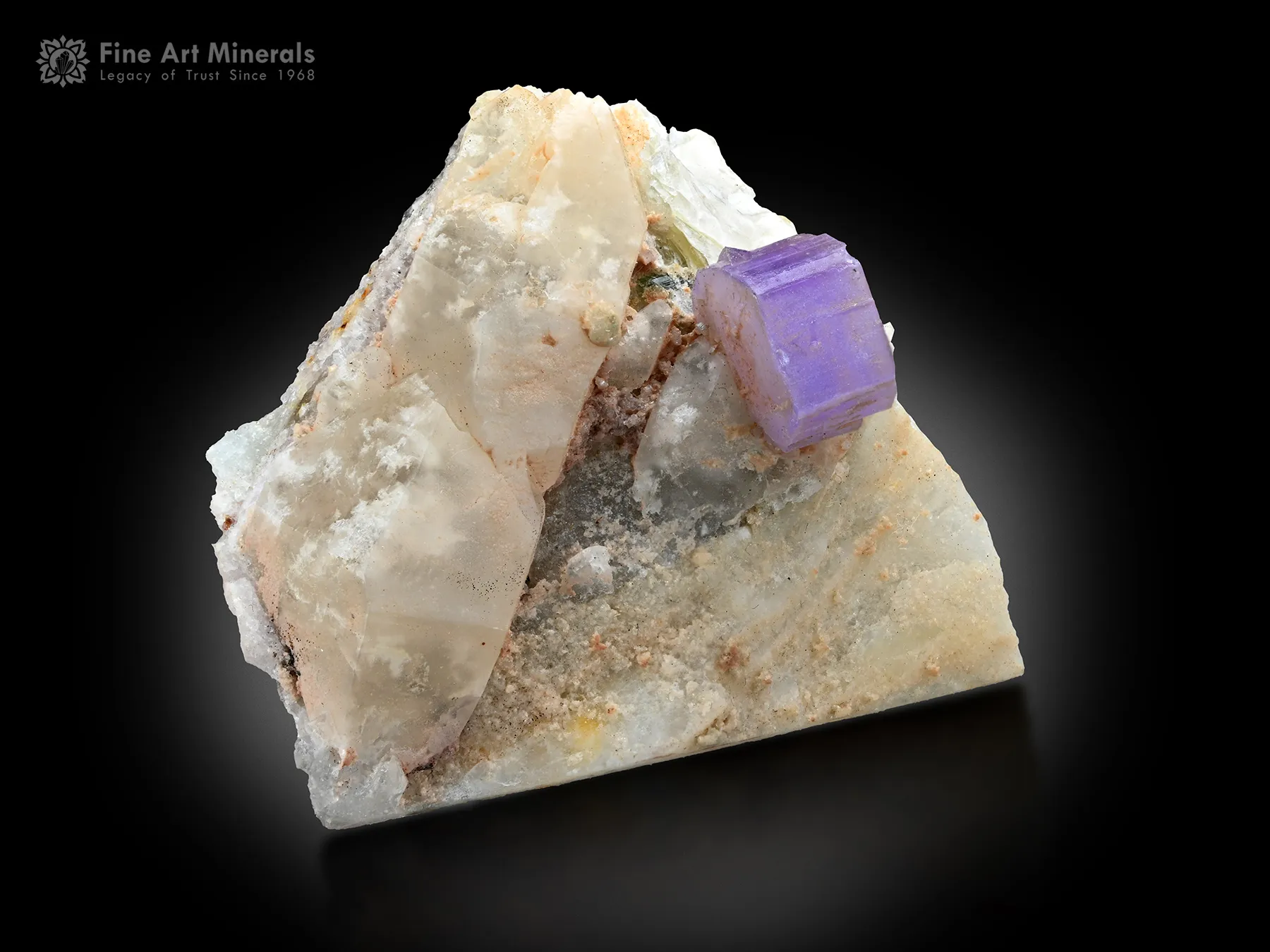 Purple Apatite on Matrix - image 1