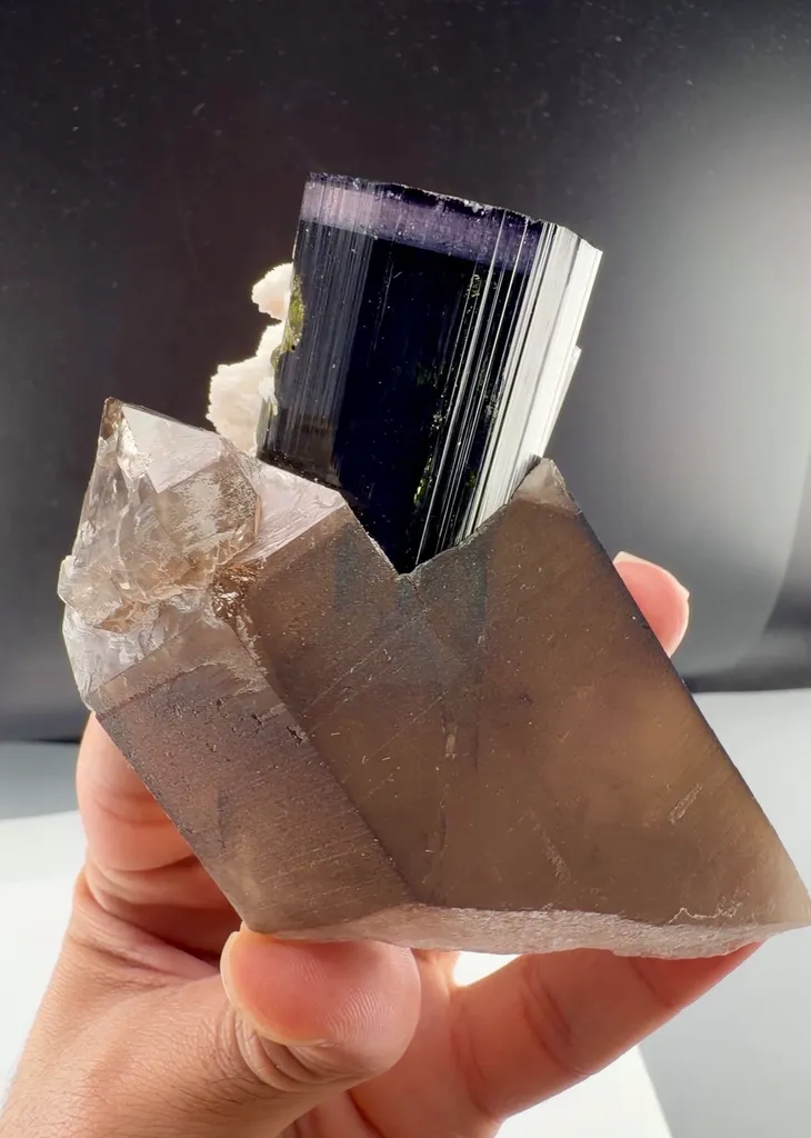 Purple cap Tourmaline from Afghanistan - image 4