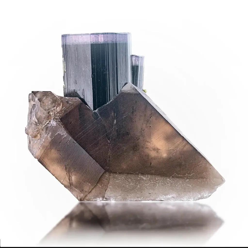Purple Cap Tourmaline With Quartz image